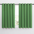 NICETOWN Bedroom Blackout Curtains and Drapes - Window Treatment Thermal Insulated Solid Grommet Blackout Draperies for Bedroom (Forest Green, Set of 2, 66 by 54 Inch)