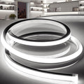 LED Strip Lights Daylight White 6000K,9.8ft 110-120V Neon Rope Lights,Flexible Silicone Outdoor Waterproof Neon Strip Lights for Bedroom,Mirror,Kitchen Cabinet, Living Room,Halloween Decor