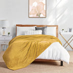 Walensee Fleece Blanket Plush Throw Fuzzy Lightweight (Twin Size 60x80 Honey Gold) Super Soft Microfiber Flannel Blankets for Couch, Bed, Sofa Ultra Luxurious Warm and Cozy for All Seasons
