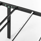 Best Price Mattress 16 Inch Metal Platform Bed Frame, Heavy Duty Steel Slats, Black, Full (SPSC-16BK-F)