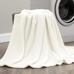 BEDELITE Fleece Blanket Cream Throw Blankets for Couch & Bed, Luxury Plush Cozy Fuzzy Blanket 50" x 60", Super Soft Warm Lightweight Throw Blanket for Travel Camping