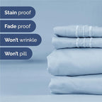 King Size 4 Piece Sheet Set - Comfy Breathable & Cooling Bed Sheets Set - Hotel Luxury Bedding for Women, Men, Kids & Teens - Deep Pockets, Easy-Fit, Super Soft & Wrinkle Free - Oeko-Tex - Sky Blue