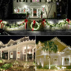 Brizled Upgrade Faceted C5 LED String Lights, 33ft 100 LED Christmas String Lights, 120V UL Certified Clear Xmas Light Set for Indoor & Outdoor Decoration, Patio, Garden, Party and Holiday, Cool White