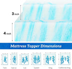 Sweetcrispy Mattress Topper Twin,3 Inch Thick Memory Foam Gel Infused Cooling Toppers Pad for Twin Size Bed, Sleeper Sofa, RV, Camper, CertiPUR US Certified, Ventilated and Breathable, Blue