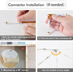 WOBANE Under Cabinet Lighting Kit, 6PCS 20inch LED Strip Bars with 24W Adapter,RF Remote,Hidden Super Bright Daylight for Kitchen Cabinet,Under Desk,Counter Lighting,4000K Natural White,1500LM