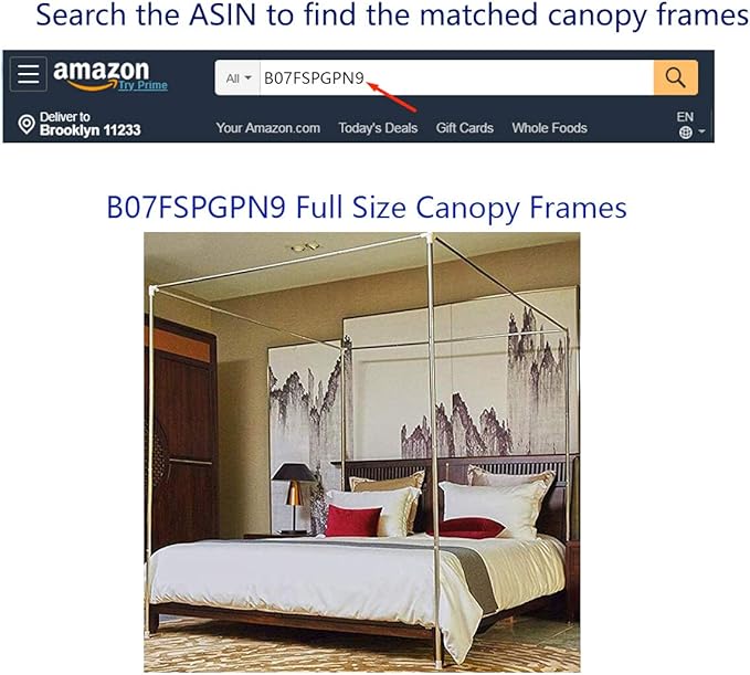4 Corners Post Pink Canopy Bed Curtain Full Bed for Girls & Adults - 4 Opening Mosquito Net - Princess Bedroom Decoration