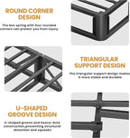 MAF Box Springs King Size 10 Inch, High Profile King Box Spring 3500 lbs Black Heavy Duty Metal Mattress Foundation with Easy Clean Fabric Cover, Easy Assembly