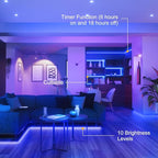 echosari Blue Led Strip Lights Waterproof Battery Operated with Remote, 8 Modes, Dimmable, Timer, Self-Adhesive, Cuttable, 3M 90Led Battery Strip Led Light for Indoor Outdoor Decor