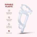 All-Purpose Holiday Light Clips [Set of 600] Christmas Light Clips, Outdoor Light Clips - Mount to Shingles & gutters - Works with Mini, C6, C7, C9, Rope, Icicle Lights - No Tools Required - USA Made