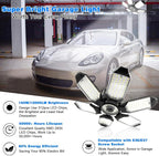 LED Garage Light - 160W LED Garage Ceiling Lights 16000LM Super Bright Garage Lighting with 6 Deformable Panels E26/E27 Screw in Led Shop Lights for Basement Workshop Warehouse Attic