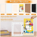 4 Pack Kids Artwork Frames Changeable 10 x 12.5 Inch Children Art Projects Kids Art Frames Front Opening Picture Display Frame, White