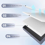 Japanese Floor Mattress Full, Anti-Slip Japanese Futon Foldable Tatami Mat for Guests, Grey