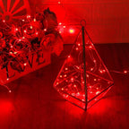 XINKAITE String Lights, 10FT/3M Red LED, Waterproof, Indoor/Outdoor, Battery Operated, 30 Super Bright Bulbs, Perfect for Holidays & Parties