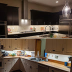 Litever Under Cabinet Lights Plug in, 6 pcs 12 Inches LED Light Strip Bars. Super Bright Dimmable Linkable for Kitchen Counter Above Cabinets Shelf Workbench Desk Closet Lighting. Daylight 5000K