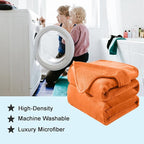 HOZY Soft Twin Size Blanket for All Season Lightweight Thermal Fleece Summer Autumn Fall Winter Spring Blankets for Twin/Twin XL Extra Long Bed Couch Sofa,66x90 Inches,Orange