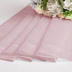Chyhomenyc Sheer Curtains 24 Inch Length, Small Window Curtains for Bathroom Living Room Basement, Voile Short Rod Pocket Curtain Tiers, 42in Wx 24in L, 2 PCS, Blush Pink