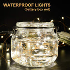 MUMUXI 32 Pack 7.2ft Fairy Lights Battery Operated, 20 LED String Lights Waterproof Copper Wire Starry Firefly LEDs for Wedding Party Jars Christmas Decorations Warm White