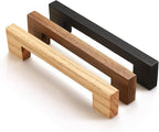 Walnut Square 7-1/2in 10 pcs Wooden Drawer Pulls Handle pulls for cabinets Kitchen Cabinet Drawer pulls Cabinet Door Pull