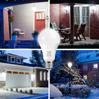 Vgogfly Dusk to Dawn Light Bulb 7W Smart Dusk Till Dawn LED Photo Sensor Bulbs E26 Base Socket Outdoor Indoor Lighting Lamp Auto On/Off (Cool White, 3-Pack)