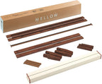 Mellow Naturalista Classic 16 Inch Solid Wood Platform Bed with Wooden Slats, Espresso, Queen