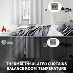 BGment Blackout Curtains - Grommet Thermal Insulated Room Darkening Bedroom and Living Room Curtains, Set of 2 Panels (52 x 120 Inch, Greyish White)