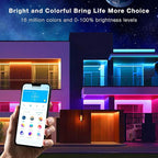 100ft Outdoor LED Strip Lights Waterproof, IP67 Waterproof LED Light Strips with Remote and APP Control, Timing, Music Sync RGB Exterior LED Rope Lights for Outside, Roof, Deck, Balcony, Garden, Pool