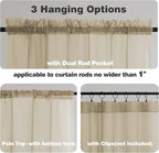 Chyhomenyc Taupe Sheer Curtains 84 Inches Long 2 Panels Set- Light Filtering Curtains for Bedroom, Soft Airy Voile Rod Pocket Living Room Window Drapes, 42Wx84L Inches, 2 PCS