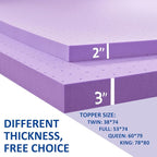 SINWEEK 3 Inch Gel Memory Foam Mattress Topper Twin XL, Twin Extra Long Mattress Pads for College Dorm Single Bed, Ventilated Soft Bed Topper, CertiPUR-US Certified, Twin XL Size