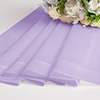 Chyhomenyc Lilac Sheer Curtains 45 Inch Long 2 Panels, Light Filtering Rod Pocket Voile Short Curtains Drapes for Living Room Bedroom Small Windows, 42Wx45L Inches