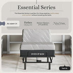 Sven and Son Essential Adjustable Bed Base (Frame) + 10 inch Memory Foam Matt (Firm), Easy Assembly, Head and Foot Lift, Memory Positions, Zero Gravity, Wireless Remote - Twin XL