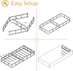 Twin Box Spring 9 Inch, Heavy Duty Metal Box Spring Bed Base with Fabric Cover, Mattress Foundation, Easy Assembly, Noise Free, Black