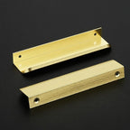 Ravinte Hardware 12 Pack Gold Cabinet Handles, 5.9 Inch (150mm) Finger Edge Pulls, 5 Inch Hole Center, Finger Pulls for Cabinets