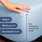 Cal King 6 Piece Sheet Set - Comfy Breathable & Cooling - Ultra Soft Hotel Luxury Bedding Set w/ 8-16 Inch Deep Pockets - 1 Flat & 1 Fitted Sheet & 4 Pillowcases - Wrinkle Free & Easy Care - Baby Blue