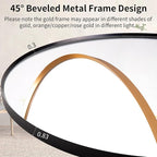 28" Round LED Bathroom Mirror, Wall Mounted Backlit Vanity Mirror with 45° Beveled Frame Lighted Mirror for Bedroom, Fog Free 3-Color Dimmable Lights Memory Function, Black