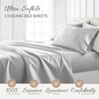 Linen Market Double-Brushed Microfiber King Sheet Set 4 Piece – Oeko-TEX Certified Ultra Soft & Wrinkle-Free - 16" Deep Pocket Sheets - Easy Care King Size - Light Gray