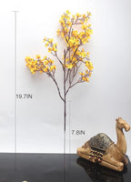 JAKY-Global Babys Breath Orange Silk Artificial Flowers 12 Bundle Fall Stems Fake Plants Decor Wedding Party Decoration Bouquets Real Touch DIY Home Garden(Yellow Orange 12Bundles)