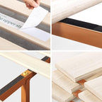 ZINUS Alexia Wood Platform Bed Frame, Solid Wood Foundation, No Box Spring Needed, Wood Slat Support, Easy Assembly, Rustic Pine, Full