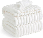 Bedsure GentleSoft Full Size Blanket for Bed - Cozy Soft Blankets for Women, Cute Large Fleece Throws for Girls, Off White, 84x90 Inches