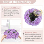 NUPTIO Flower Balls Flowers for Centerpieces: 2 Pcs 15.7 inch Diam Light Purple Artificial Rose Fake Flower Ball Arrangement Bouquet Wedding Centerpieces for Tables Wedding Centerpiece Decorations