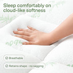 Ultra Soft Twin XL Size Mattress Topper - Viscose Made from Bamboo Pillow Top Mattress Pad for Back Pain Relief - Naturally Cooling for Hot Sleepers, Green
