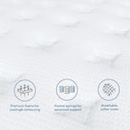 Coolvie 12 Inch Hybrid Twin XL Mattress -Firm Feel -Support Foam with Strong Pocket Springs - Extra Lumbar&Shoulder Support for Back&Stomach Sleepers, CertiPUR-US® Certified Foam,XL Long Size