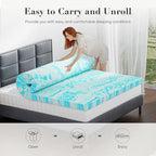 DUMOS Memory Foam Mattress Topper Queen, 3 Inch Thick Gel Infused Bed Toppers for Queen Size Bed, Soft Mattress Pads Breathable for Sleeper Sofa, RV, Camper, CertiPUR-US Certified, Blue