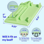 BedShelfie Bedside Shelf for Dorm Room Bunk Bed & Top Bunk, College Dorm Room Essentials, Bedside Caddy, Clip on Floating Desk Tray, Bed Side Table Storage, Loft Nightstand Decor - Cable Catch, Black