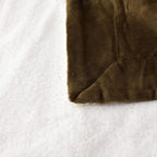 NANPIPER King Size Sherpa Blanket, Soft Fleece Throw for Bed, Reversible Thick Fuzzy Blanket for Winter (Military Olive Green, 90x108 inches)