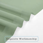 OWENIE Sheer Curtains Sage Green, 45" Long, Light Filtering for Small Window, 2 Panels, Cafe Style