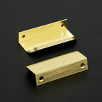 Ravinte Hardware 30 Pack Gold Cabinet Handles, 3.15 Inch (80mm) Finger Edge Pulls, 2-1/2 Inch Hole Center, Finger Pulls for Cabinets