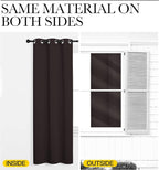 NICETOWN Blackout Thick Window Curtains - Thermal Insulated Grommet Drape Panels for Bedroom and Living Room (Brown, Set of 2, W42 x L95)