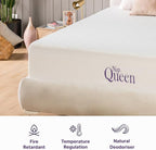 NapQueen 10 Inch Twin-XL Size Mattress, Cooling Gel Memory Foam Mattress, Bed in a Box White