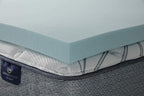 Serta ThermaGel Cooling, Pressure-Relieving Memory Foam Mattress Topper, 3 Inch, Twin Blue