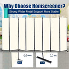 Room Divider 6FT Portable Room Dividers and Folding Privacy Screens, 176'' W Fabric Divider for Room Separation, 8 Panel Partition Room Dividers Freestanding Wall Divider Screen for Dorm Studio Office